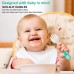 Kids Training Utensils Gift with Travel Case Tableware BPA Free Baby Feeding Cutlery Fork and Spoon (Green) - B07CV5Y8KS